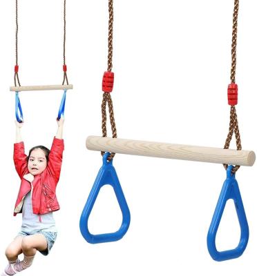 China Modern Factory Price Kids Gym Trapeze Bar Swing Set Accessories With 2 Triangle Handles for sale