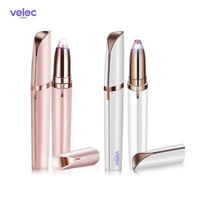 China Mini Painless Velec Electric Epilator Portable Female Body Eyebrow Trimmer Lipstick Shape Hair Removal Women Facial Shape Shaver Painless Shaver for sale