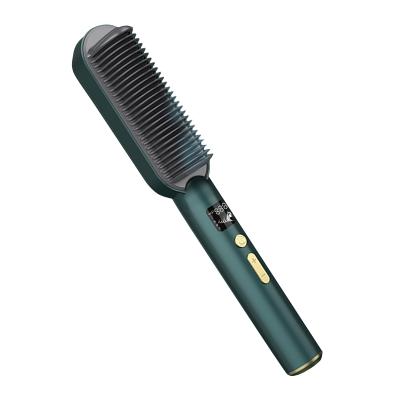 China Smart Car Temperature Control Mini Hair Straightener Hair Straightening Brush for sale