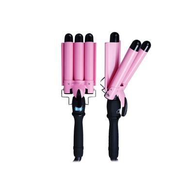 China Iron LCD Digital Display Hair Curling Iron Machine Hair Curler Comb For Home Use for sale