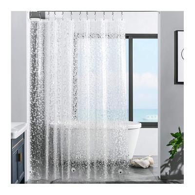 China Viable Best Selling Customized Cobblestone PVC EVA PEVA Waterproof Shower Curtain Luxury For Home Decoration for sale