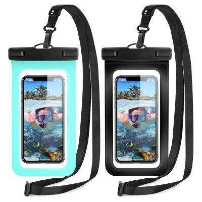 China Factory Wholesale Shockproof Universal Waterproof Case PVC Pocket Phone Dry Bag For Mobile With Lanyard for sale