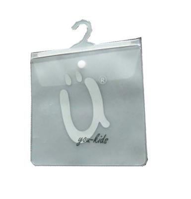 China Safety Button Closure Clear PVC Hook Eco - Friendly Waterproof Plastic Bag For Cloth for sale