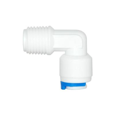 China Hotel 1/4-1/8-3/8-1/2-3/4 Male Tube Hose Adapter Elbow Water Filter Quick Fit Connector for sale