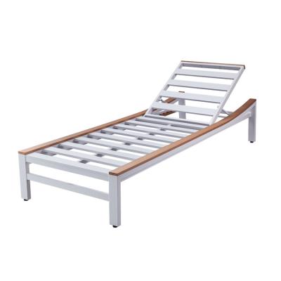 China Eco-friendly outdoor plastic wooden living room full view folding beach camping bed folding aluminum sofa eco-friendly hot sale for sale