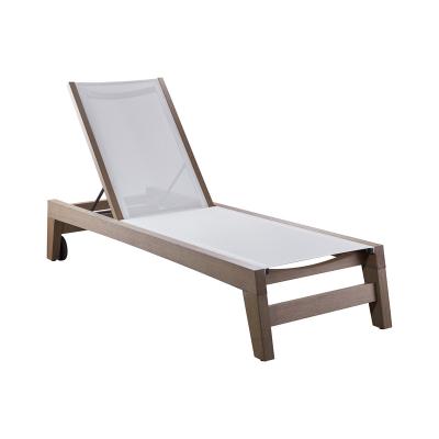 China Synthetic Folding Bed Sun Eco-friendly Aluminum Sofa Chair Outdoor Beach Hotel Garden Teak Lounge Chair for sale