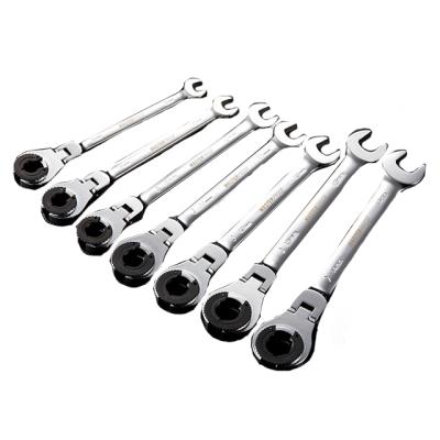 China Plum Blossom Open End Wrench Manual Repair Tool Two-in-One Pipe Ratchet Wrench for sale