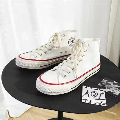 China Korean canvas shoes men's and women's canvas shoes original 1970s fashion trend quality wholesale price blue women's high top shoes new for sale