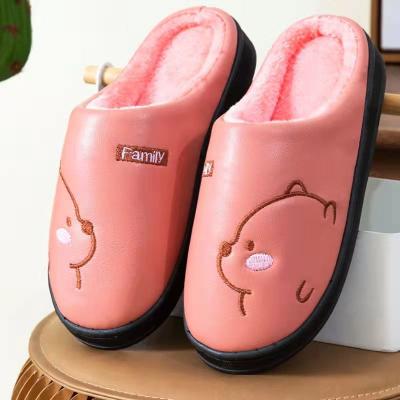 China CUSHIONING Female Cute Indoor House Winter Couples Cotton Plush Slippers Non-slip Floor Home Slippers for sale