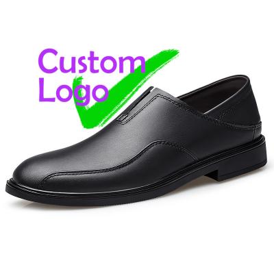 China Custom Low Moq Men's Shoes Quality Leather Withoutlace Siyah Men's Arch Support Hombre Leather Formal Luxury Aumento De Altura Shoes Low Cut Work for sale