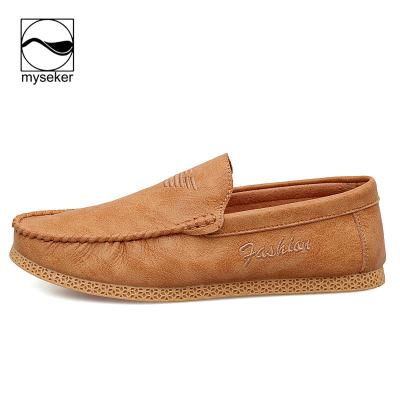 China ARCH BACK Mens Fashion Suede Loafers Leather Kapda Dikhaiye Wedge Heel Floral Brown Loafers British Mens Arrowe Shoes for sale