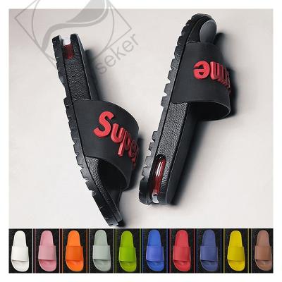 China 2020 Anti-slippery Customized Slippers Customized Air Rubber Slippers Slip Thick Bottom OEM Air Slippers Women Men Designers for sale