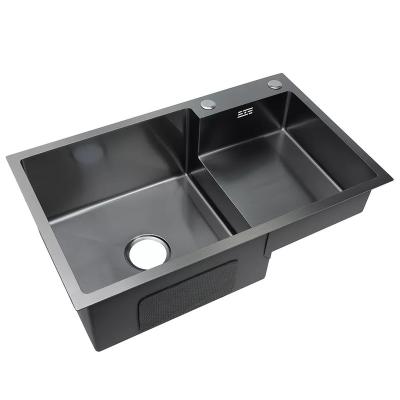 China Without Faucet Custom Single Bowl Handmade Stainless Steel Kitchen Sink for sale