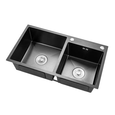 China Without Stainless Steel Handmade Sink Undermount Double Bowl Faucet 8245 Factory Price Home Kitchen for sale