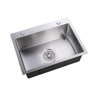 China Without Faucet Wholesale Deep Single Basin Undermount Bowl Sink Nano 304 Stainless Steel for sale