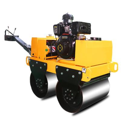 China Construction worksÂ   Mini Road Construction Equipment Double Drum Walk Behind Vibratory Roller Road Roller Price for sale