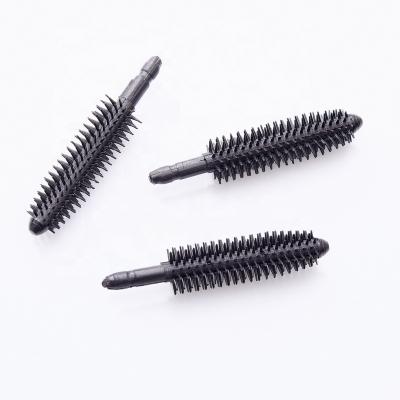 China Wholesale Environmental Friendly And Soft Silicone Black Disposable Mascara Eyelash Brush Top For Cosmetic for sale