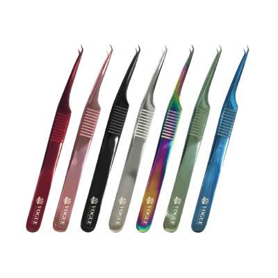 China OEM F150 Stainless Steel Eyelash Extension Best Selling Stainless Steel Tweezers With Custom Logo for sale