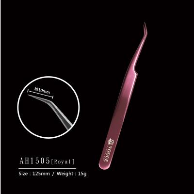 China AH1505 Stainless Steel Eyelash Extension Tweezers Set Volume Private Label Eyelash Extension Tweezers for sale