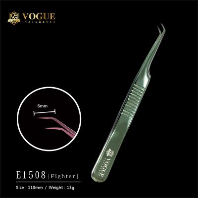 China Stainless Steel Fashion E1508 Hand Crafted Volume Eye Lash Extension Tweezers for sale