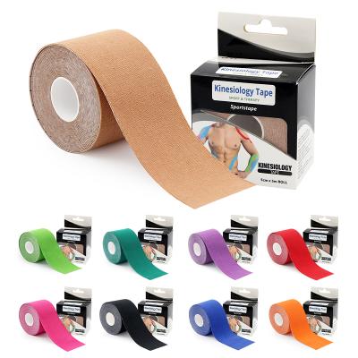 China Porous& breathable& Physio Kinesiology Tape Waterproof Comfortable Muscle Kinesiology Tape for sale