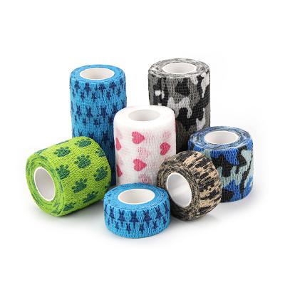 China Animal Sports Elastic Nonwoven Fabric Bandage Self Adhesive Pet Bandage Horse Bandage for sale