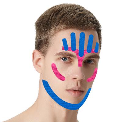 China Kinesiology Unisex Elastic Precut Tape Reusable Face Tape Smoothing Wrinkle Face Tape for sale