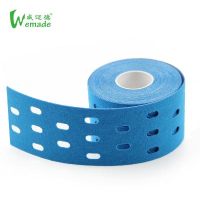 China 5cm x 5m Sports Punch Hypoallergenic Kinesiology Pre Cut Tape for sale