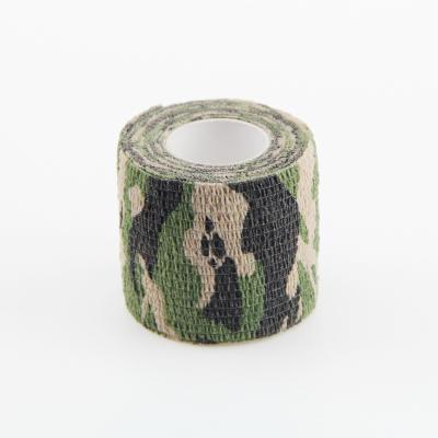 China 5cmx4.5m Unisex Camouflage Printed Non Woven Cohesive Self Adhering Elastic Bandages Wrap For Outdoor Sports Protection for sale