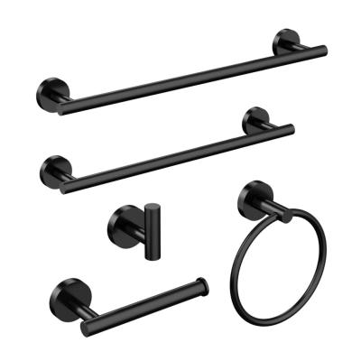 China Sustainable Aquacubic Wall Mount Bathroom Corner Hardware Rack Black Stainless Steel Bathroom Accessories for sale