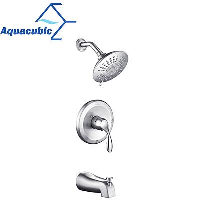 China Without Slide Bar Modern Wall Mounted Aquacubic Pressure Balance CUPC Bathroom Faucet Shower Set for sale