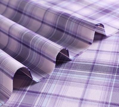 China Breathable Twill TR Yarn Dyed Plaid Fabric Polyester Rayon Girl Pleated Skirts Dress Textile Jacket Fabric for sale