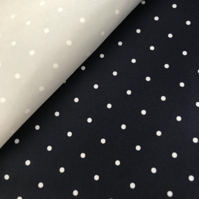 China 100% Polyester Microfiber Waterproof High Density Pongee Printed Dot Down Jacket Fabric for sale