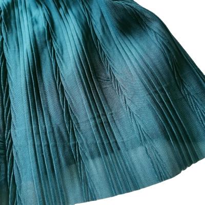 China Textile 100% Polyester Pleated Skirts Decoration Plain Weave Fabric With Pleats for sale