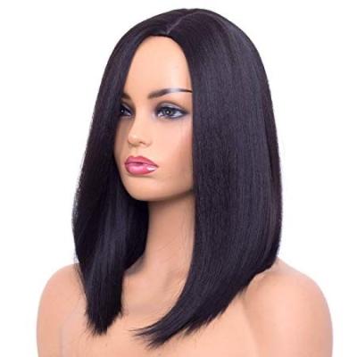 China 100% Brazilian Virgin Human Hair Wholesale Silky Straight Hair Wave Hair Cuticle Aligned Human Hair Short Lead Frontal Wigs Natural Wig for sale