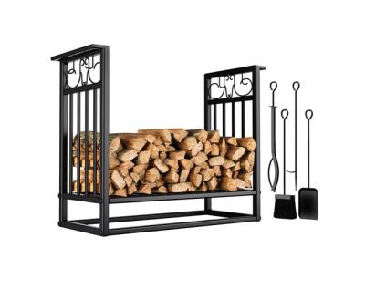 China Modern Firewood Rack with Fireplace Tools, Rack Tools Stove Accessories for sale