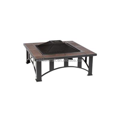 China Outdoor BBQ Fire Pit Heating Table With Mosaic Slate for sale