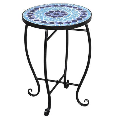 China Durable Plant Backing Outdoor Mosaic Accent Table for sale