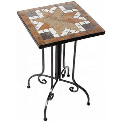 China Durable Square Mosaic Plant Rack Side Table for sale