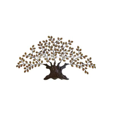 China Decorative China Wall Wrought Iron Gold Color Metal Tree For Crafts for sale