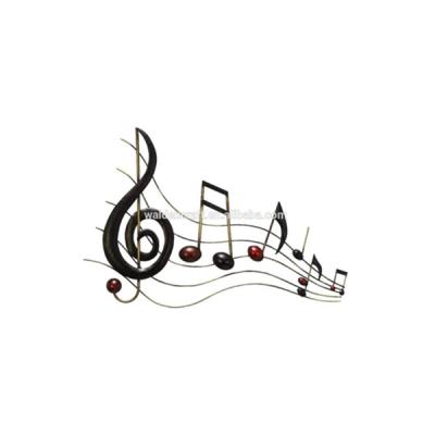 China Hot Sales China Wrought Iron Home Decor Metal Music Wall Art for sale