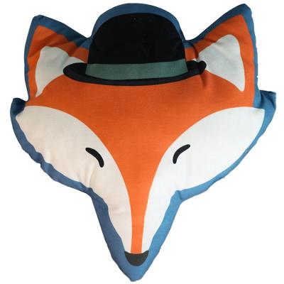 China New Design Memory Cushion Toy Velvet Home Goods Cute Animal Fox Shaped Cushion for sale