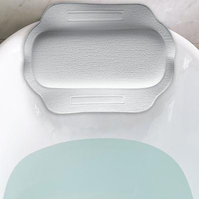 China New Arrival Inflatable PVC Foam Head Pillow Sponge Tub Pillow Bath Pillow With Suction for sale