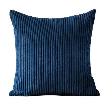 China Super Soft Amazon 29 Inch Viable Color 18x18 Decorative Velvet Striped Corduroy Square Sofa Throw Pillow Covers Cushion Cover for sale