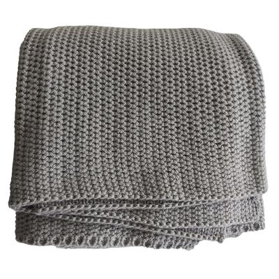 China Hot Selling Anti Static High Gauge 1000% Acrylic Super Soft Knitted Blanket 1000g for sale