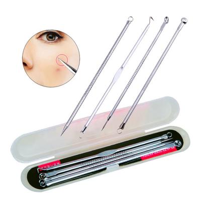 China Stainless Steel Blackhead Removal Acne Needle Acne Extractor Needle Tweezers Needle Blemish Remover Set SY-5001 for sale