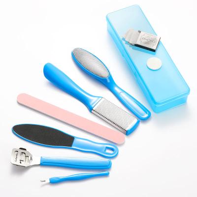 China Protable Factory Direct Sale Good Quality Double Sided Custom 8-Piece Stainless Steel Foot Rasp Folder Set Callus Remover for sale