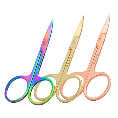 China Black Beauty Scissors Eyebrow Scissors Eyebrow Rainbow Tweezers Right Handed Eyelash Scissors for sale