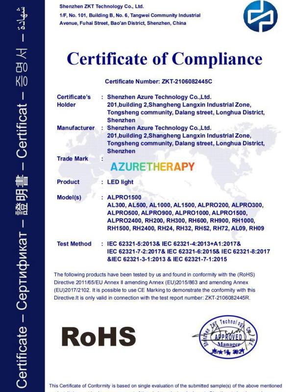 RoHS - Shenzhen Azure Technology Co., Ltd.