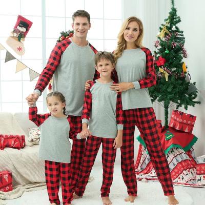 China Christmas Matching Family Sets QUICK DRY Printed Custom Homewear Sweater Pajamas Parent-child Use Logo Sublimation Blank Faux Bleach for sale